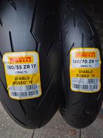 Pirelli diablo rosso 4 180/55zr17 120/70zr17, Motoren, Ophalen of Verzenden