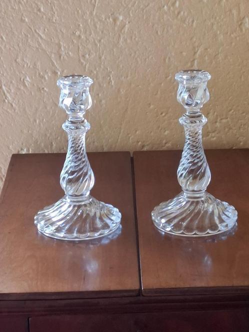 Baccarat antieke kandelaars in kristal, Antiek en Kunst, Antiek | Glaswerk en Kristal, Ophalen