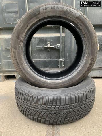 2x Continental 255 55 19 winterbanden met 7.8mm  beschikbaar voor biedingen