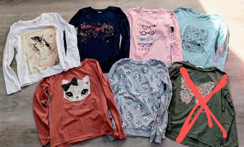 Set 6 m tshirts lange mouw/longsleeve maat 134 – 140, Kinderen en Baby's, Kinderkleding | Maat 134, Gebruikt, Meisje, Shirt of Longsleeve