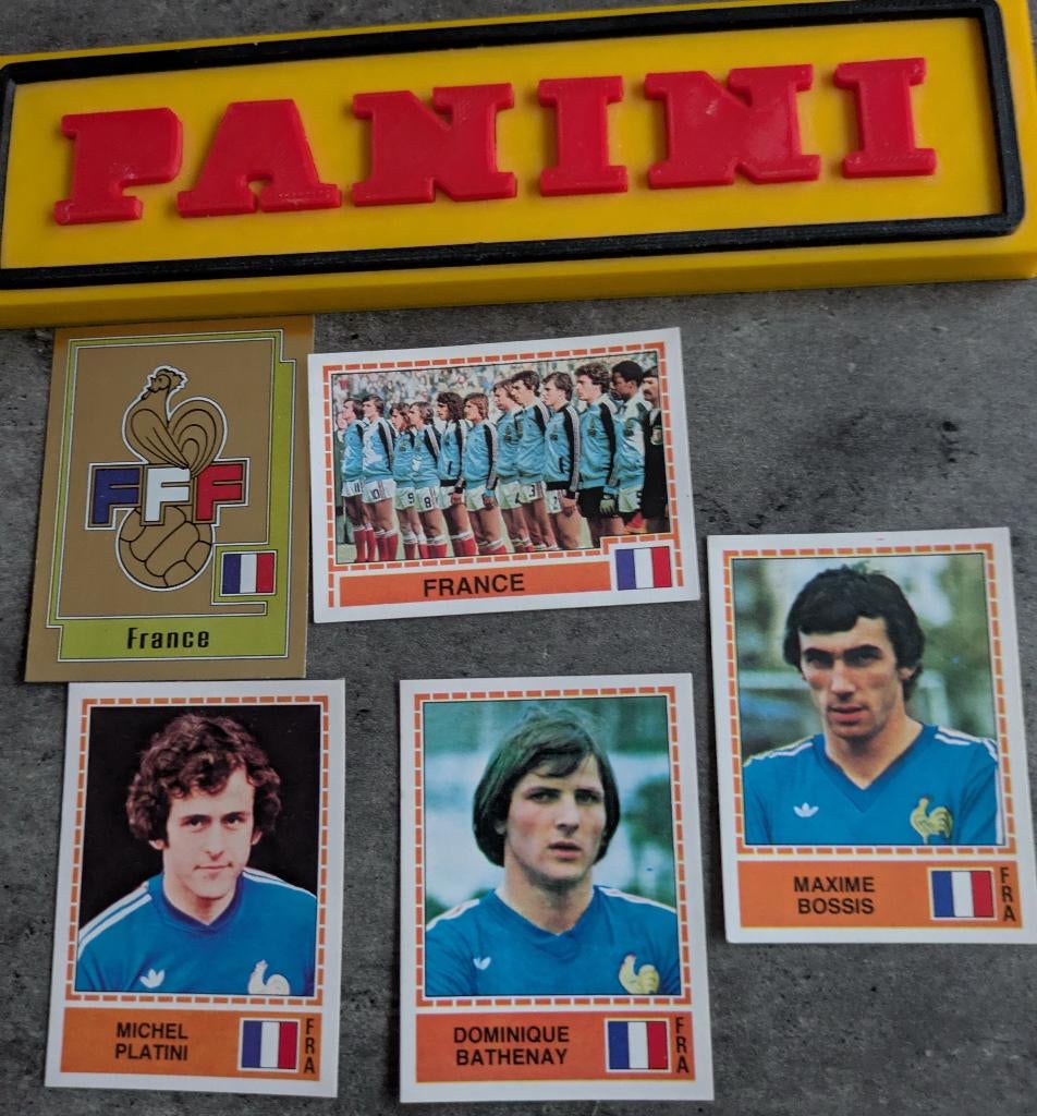 AUTOCOLLANTS PANINI FOOTBALL EUROPE 80 FRANCE 5x rares, Envoi, Neuf