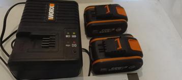 WA3867 WORX ACCULADER + 2 PRO BATTERIJEN beschikbaar voor biedingen