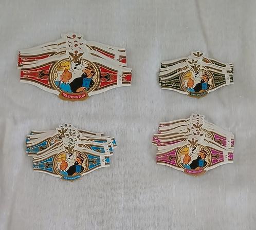 Kuifje sigarenbandjes 70 stuks, Verzamelen, Rookartikelen, Aanstekers en Luciferdoosjes, Nieuw, Sigarenbandjes, Ophalen of Verzenden
