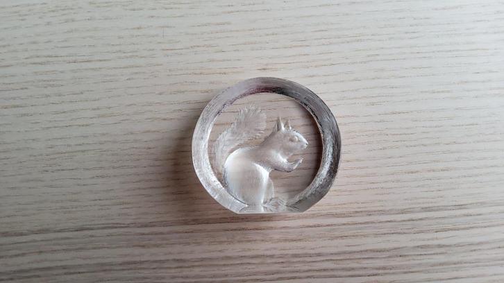 Eekhoorn paperweight Art Zweden in kristal, Antiek en Kunst, Antiek | Glaswerk en Kristal, Ophalen of Verzenden