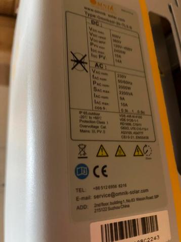 Omnik opvormer 3,5 kw beschikbaar voor biedingen