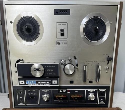 akai x 201 d autoreverse, Audio, Tv en Foto, Bandrecorder, Bandrecorder, Met stofkap, Ophalen of Verzenden