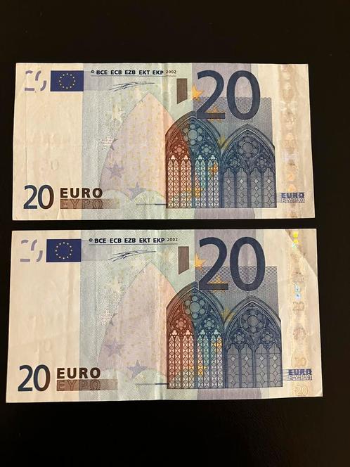 €20,- Duisenberg Oostenrijk (N)  - F001 + F002!!!, Postzegels en Munten, Bankbiljetten | Europa | Eurobiljetten, België, Verzenden