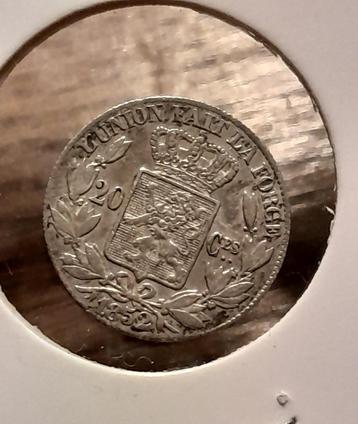 20 cent zilver 1852 leopold 1