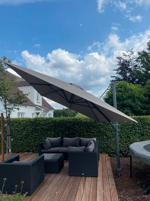 Platinum Challenger Premium 4x3m - manhatten, Tuin en Terras, Parasols, Zo goed als nieuw, Ophalen