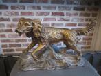 Statue vintage de chien de chasse en plâtre, Enlèvement