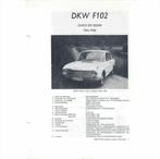 DKW F102 Vraagbaak losbladig 1964-1966 #4 Nederlands, Boeken, Auto's | Boeken, Gelezen, Ophalen of Verzenden