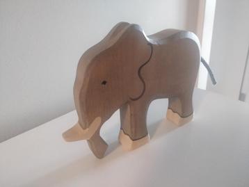 Houten olifant Holztiger