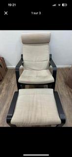 Chaise a bascule Ikea POANG + Repose pied, Huis en Inrichting, Stoelen, Ophalen, Zo goed als nieuw