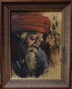 6x Originele schilderij op tabaksbladeren, gesigneerd Gris., Antiek en Kunst, Kunst | Schilderijen | Klassiek, Ophalen of Verzenden