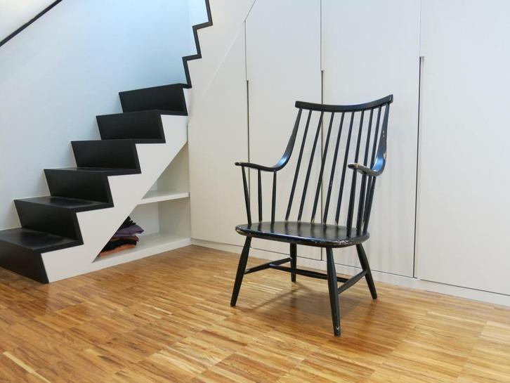 Lena Larsson  Nesto spijlen fauteuil / stoel ca .1960, Antiek en Kunst, Antiek | Meubels | Stoelen en Sofa's, Ophalen