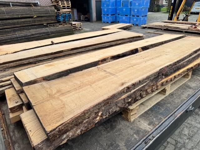 Eiken schaaldelen 3 & 5 cm dik, gedroogd, Tuin en Terras, Palen, Balken en Planken, Nieuw, Overige typen, 250 cm of meer, Hardhout