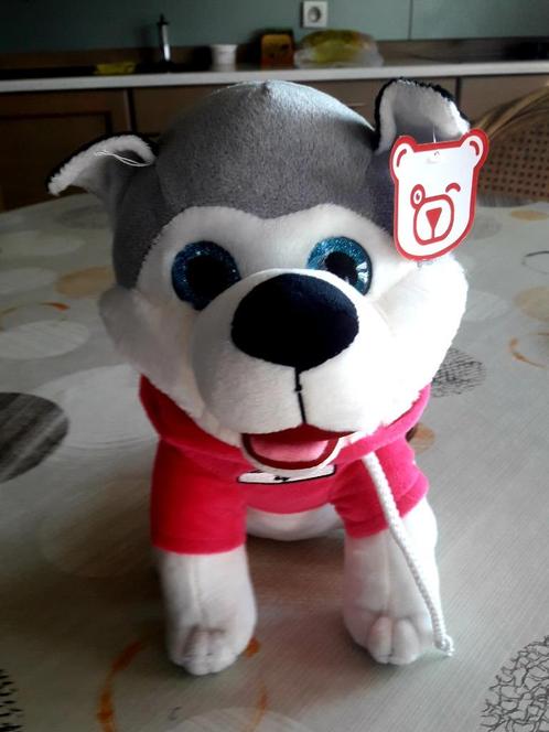 Wolf knuffel/pluche/peluche 30cm fuchsia roze kleur nieuwsta, Kinderen en Baby's, Speelgoed | Knuffels en Pluche, Nieuw, Ophalen of Verzenden