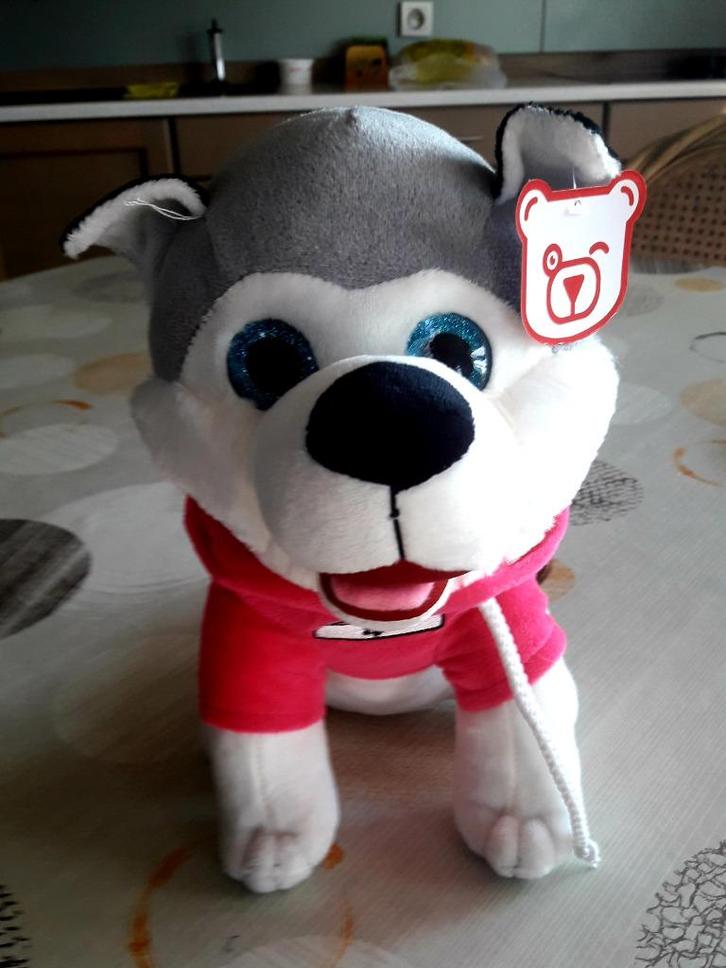 Wolf knuffel/pluche/peluche 30cm fuchsia roze kleur nieuwsta, Kinderen en Baby's, Speelgoed | Knuffels en Pluche, Nieuw, Ophalen of Verzenden