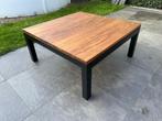 table basse en bois dur exotique, 45 à 60 cm, Industrieel, Rectangulaire, Bois
