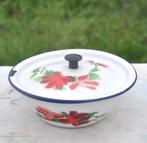 cassolette avec couvercle tole émaillèe diamètre 16 cm, Antiek en Kunst, Ophalen of Verzenden