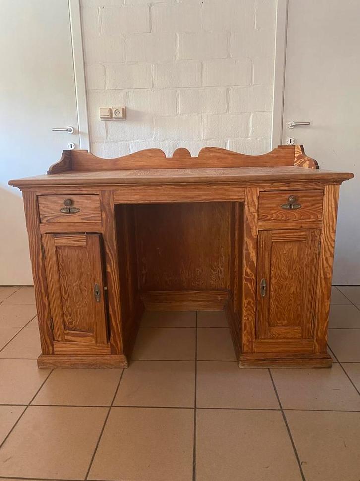 Antieke kasten + bureau, Huis en Inrichting, Kasten | Kleerkasten, Gebruikt, Met plank(en), Ophalen