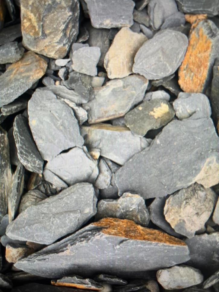 Leisteen schilfers te gebruiken als bodembedekking, Tuin en Terras, Grind, Keien en Split, Zo goed als nieuw, Leisteen, Ophalen