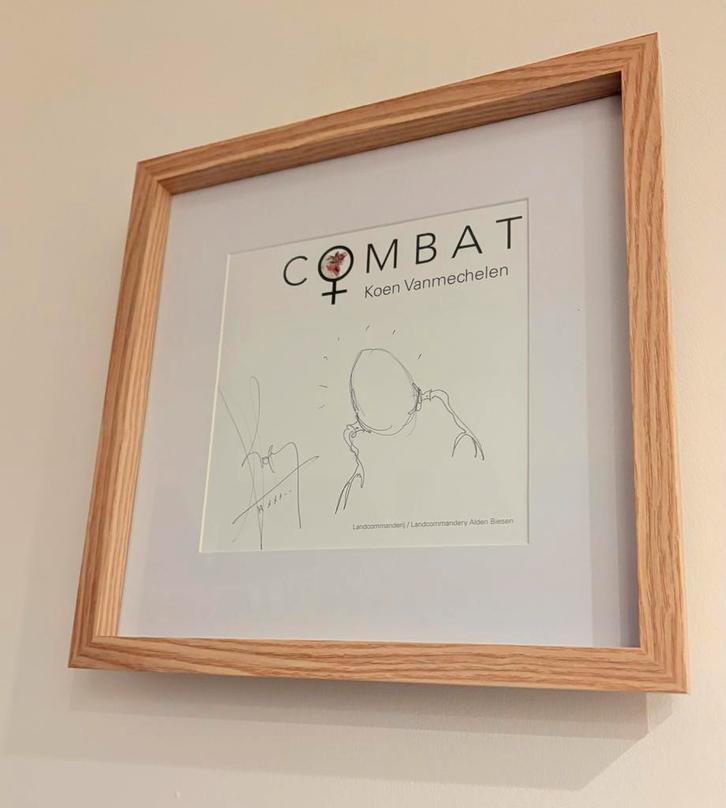 Gesigneerde tekening “walking egg” Koen Vanmechelen, Antiek en Kunst, Kunst | Tekeningen en Fotografie, Ophalen of Verzenden