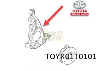 Toyota Yaris/Yaris cross Fusee Links voor Origineel! 4321202