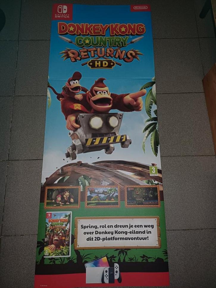Donkey kong country returns HD winkel standee, Games en Spelcomputers, Spelcomputers | Overige, Ophalen
