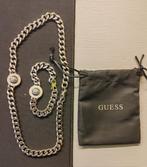 Guess Ketting + Guess Armband voor heren, Handtassen en Accessoires, Kettingen, Ophalen of Verzenden, Nieuw, Zilver, Overige materialen