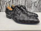Floris van Bommel zwart/grijze herenschoenen - Mt 42,5, Kleding | Heren, Schoenen, Verzenden, Zwart, Floris van Bommel, Zo goed als nieuw
