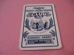 1 oude losse speelkaart Stokerij Rabot , Gent (85), Collections, Cartes à jouer, Jokers & Jeux des sept familles, Comme neuf, Carte(s) à jouer