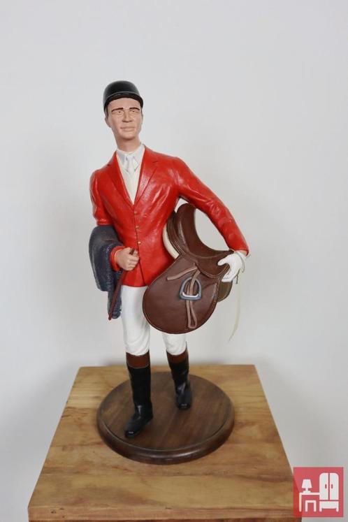 Statue peinte à la main de Jockey — Rider, Collections, Statues & Figurines, Utilisé, Humain, Enlèvement ou Envoi