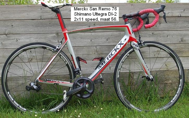 MERCKX SANREMO 76, Ultegra Di2-11sp. Topstaat., Fietsen en Brommers, Fietsen | Heren | Herenfietsen, Zo goed als nieuw, 57 tot 61 cm