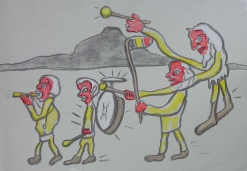 FRED BERVOETS / THE BAND OF LOVE / KLEURZEEFDRUK / 71x98cm, Antiek en Kunst, Kunst | Litho's en Zeefdrukken, Ophalen of Verzenden