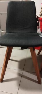 Antracieten stoelen met een houten frame 80€ samen, Huis en Inrichting, Ophalen, Stof