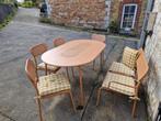 tuinmeubelen - zalmkleurig, Tuin en Terras, Tuinstoelen, Ophalen, Zo goed als nieuw, Metaal, Stapelbaar