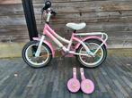 Kinderfiets 14" inch, meisjesfiets met zijwieltjes., Enlèvement, Comme neuf