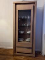 Echt hout Vitrinekasten, Huis en Inrichting, Kasten | Vitrinekasten, Ophalen, Zo goed als nieuw
