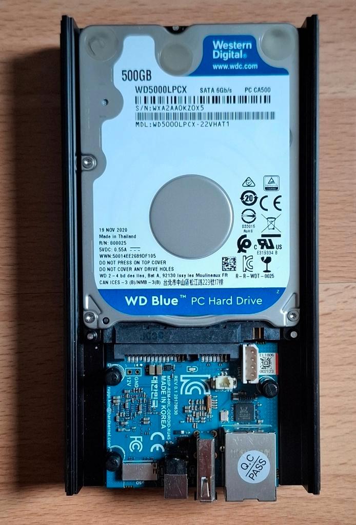 Odroid HC1 | 500 GB | Voeding | Behuizing | SD kaart, Informatique & Logiciels, Ordinateurs & Logiciels Autre, Comme neuf, Enlèvement ou Envoi