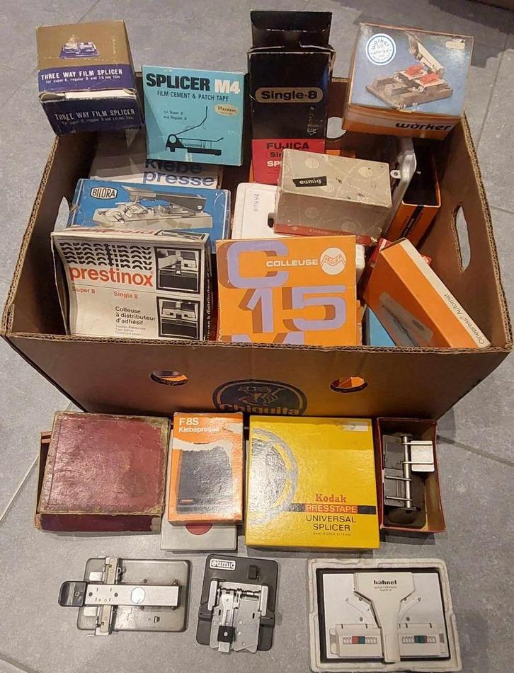 Set van +/- 30 lasapparaten, filmlijmers, Antiek en Kunst, Curiosa en Brocante, Ophalen of Verzenden