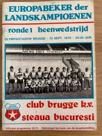 15-9- 1976 europabeker club brugge- steaua boekarest, Verzamelen, Ophalen, Gebruikt, Boek of Tijdschrift