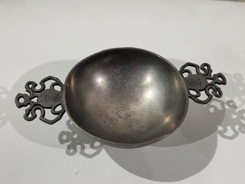 Tinnen brandewijnkom , etain pur gestempeld, Antiek en Kunst, Antiek | Tin, Ophalen of Verzenden