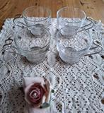 4 Italiaanse glazen espresso kopjes waarvan 2 Vitrosax, Huis en Inrichting, Keuken | Servies, Gebruikt, -, -, Ophalen of Verzenden