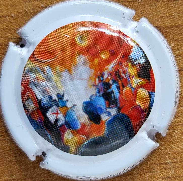 Capsule Champagne DE CASTELLANE polychrome & blanc nr.098c, Collections, Vins, Neuf, Champagne, France, Enlèvement ou Envoi