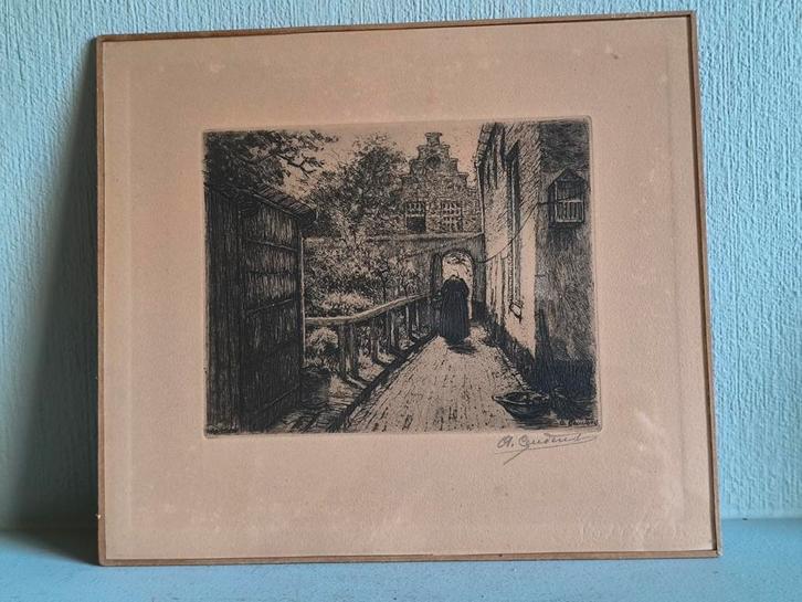 Ets Albert Geudens, 1869-1949, Antiek en Kunst, Kunst | Etsen en Gravures, Ophalen of Verzenden