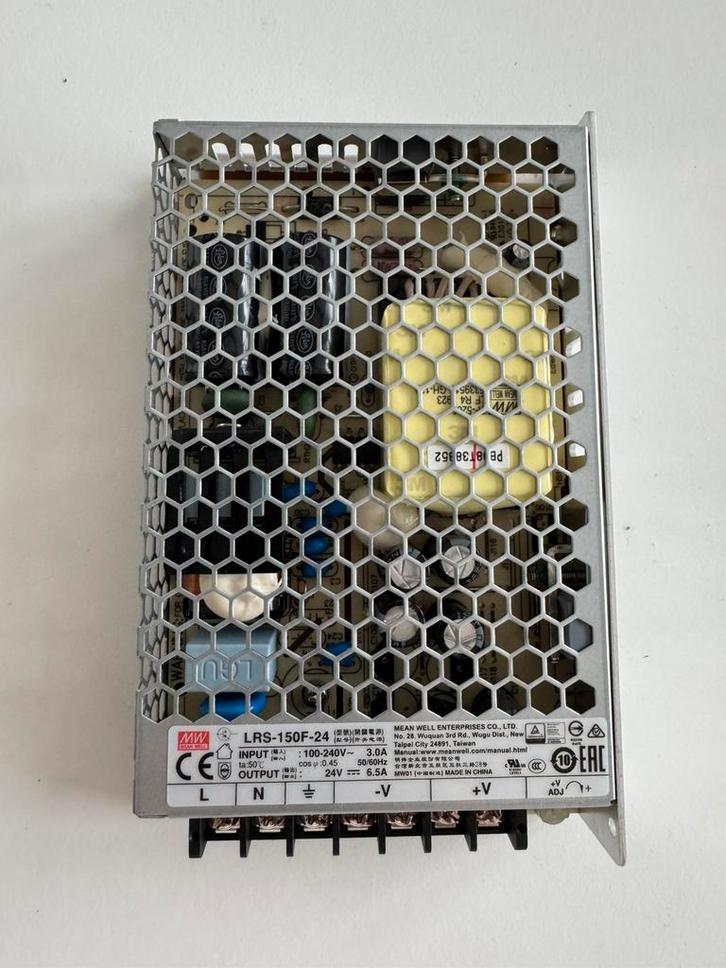 Mean Well LRS-150F-24 voeding – 24V 6,5A 150W, Hobby en Vrije tijd, Elektronica-componenten, Zo goed als nieuw, Ophalen