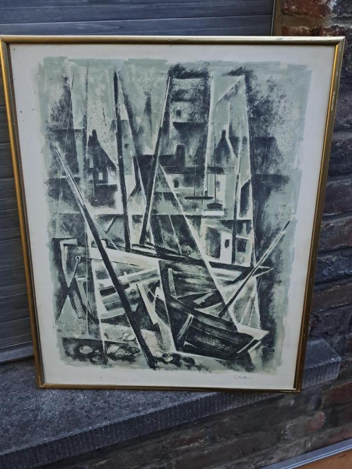 Lithographie  signe, Antiek en Kunst, Kunst | Litho's en Zeefdrukken, Ophalen of Verzenden