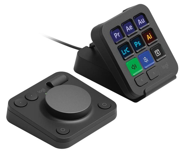 Logitech MX Creative Console Zwart, Computers en Software, Toetsenborden, Zo goed als nieuw, Ophalen of Verzenden