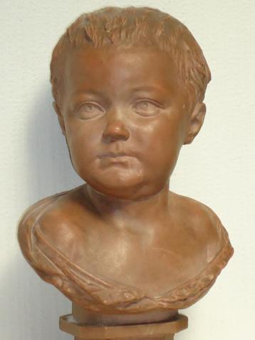 1874 Jules HALKIN Luik XIXE. buste dochtertje, herinnering